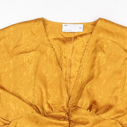 Womens UK Size 10 ASOS Yellow Basic Blouse