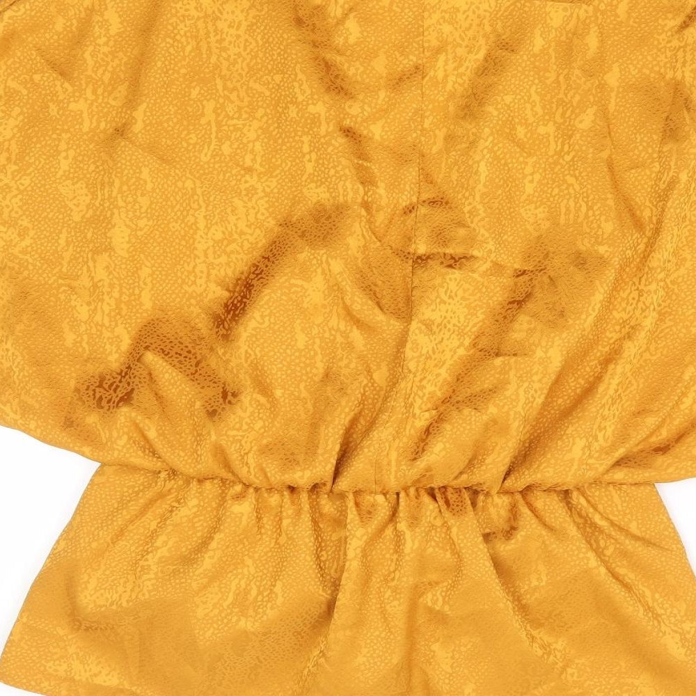 Womens UK Size 10 ASOS Yellow Basic Blouse