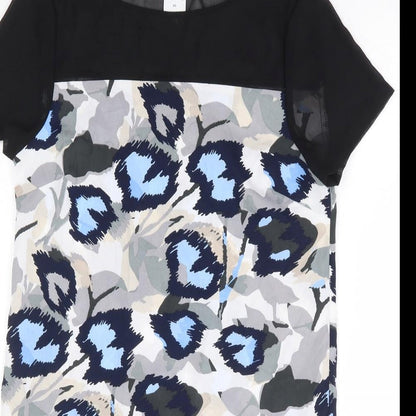 VERO MODA Womens Multicoloured Floral Polyester Shift Size XS Round Neck Pullover
