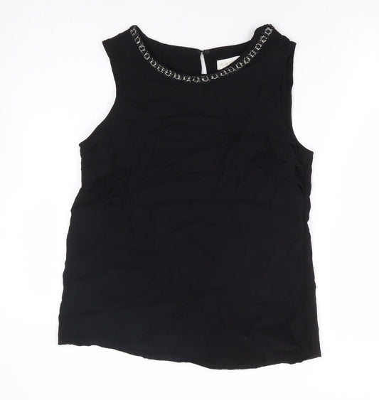 Womens UK Size 12 Monsoon Black Basic Tank