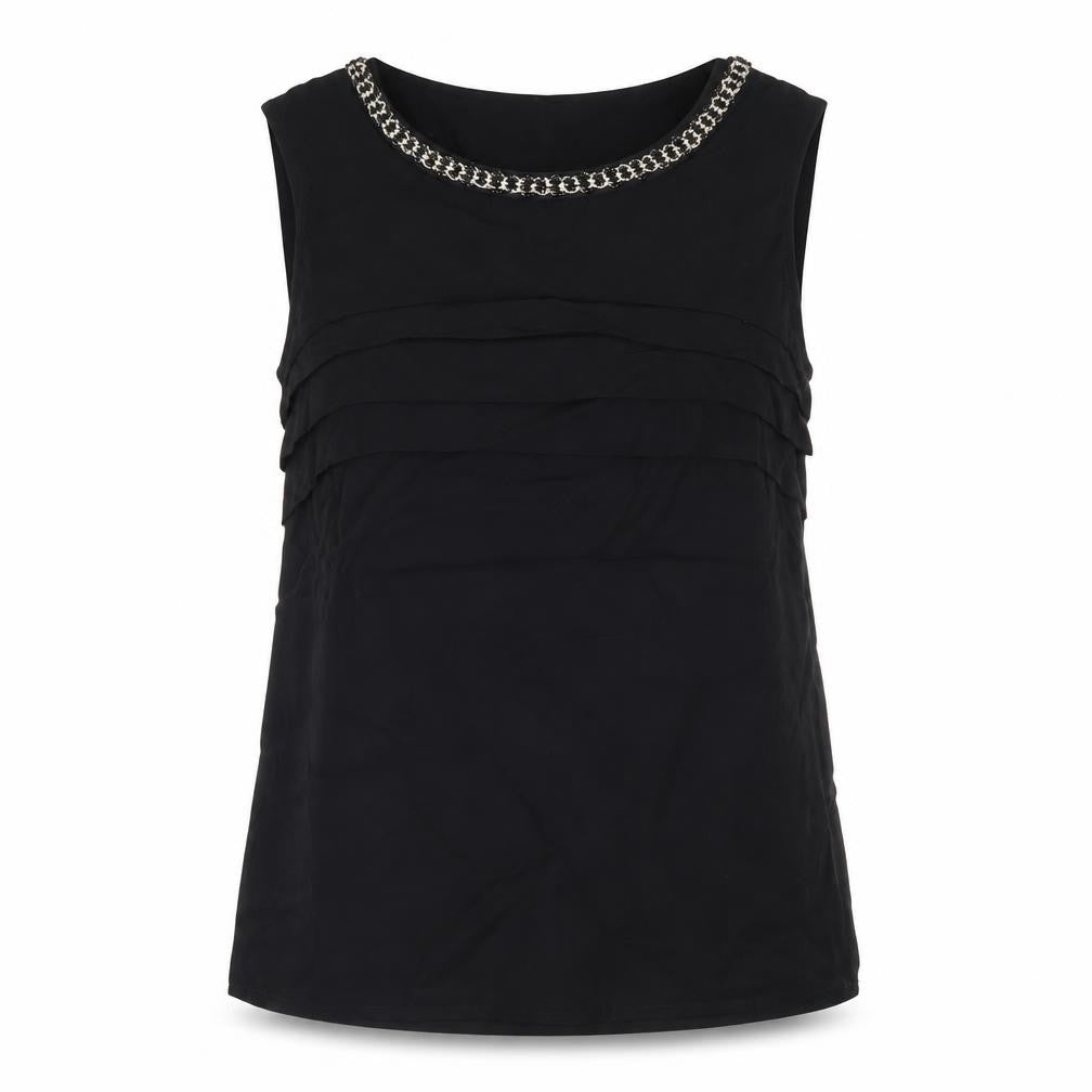 Womens UK Size 12 Monsoon Black Basic Tank