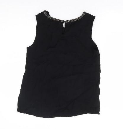 Womens UK Size 12 Monsoon Black Basic Tank