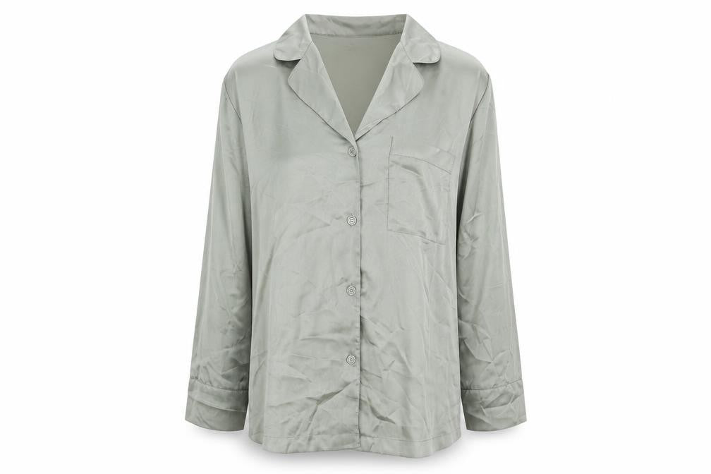 Womens UK Size M H&M Green Basic Button-Up
