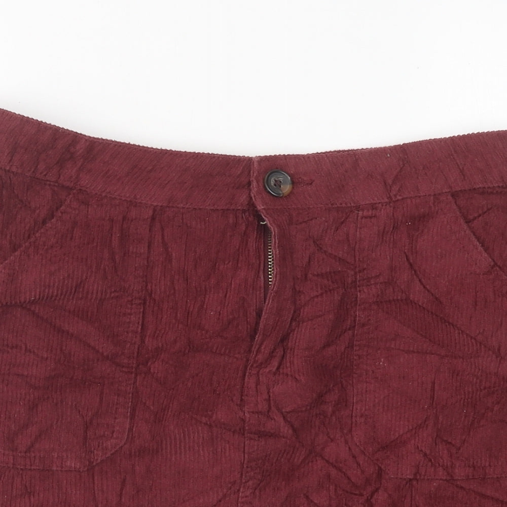 Primark Womens Purple Polyester A-Line Skirt Size 12 Zip