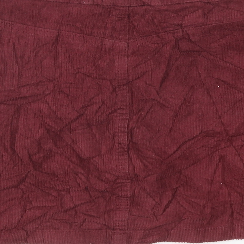 Primark Womens Purple Polyester A-Line Skirt Size 12 Zip