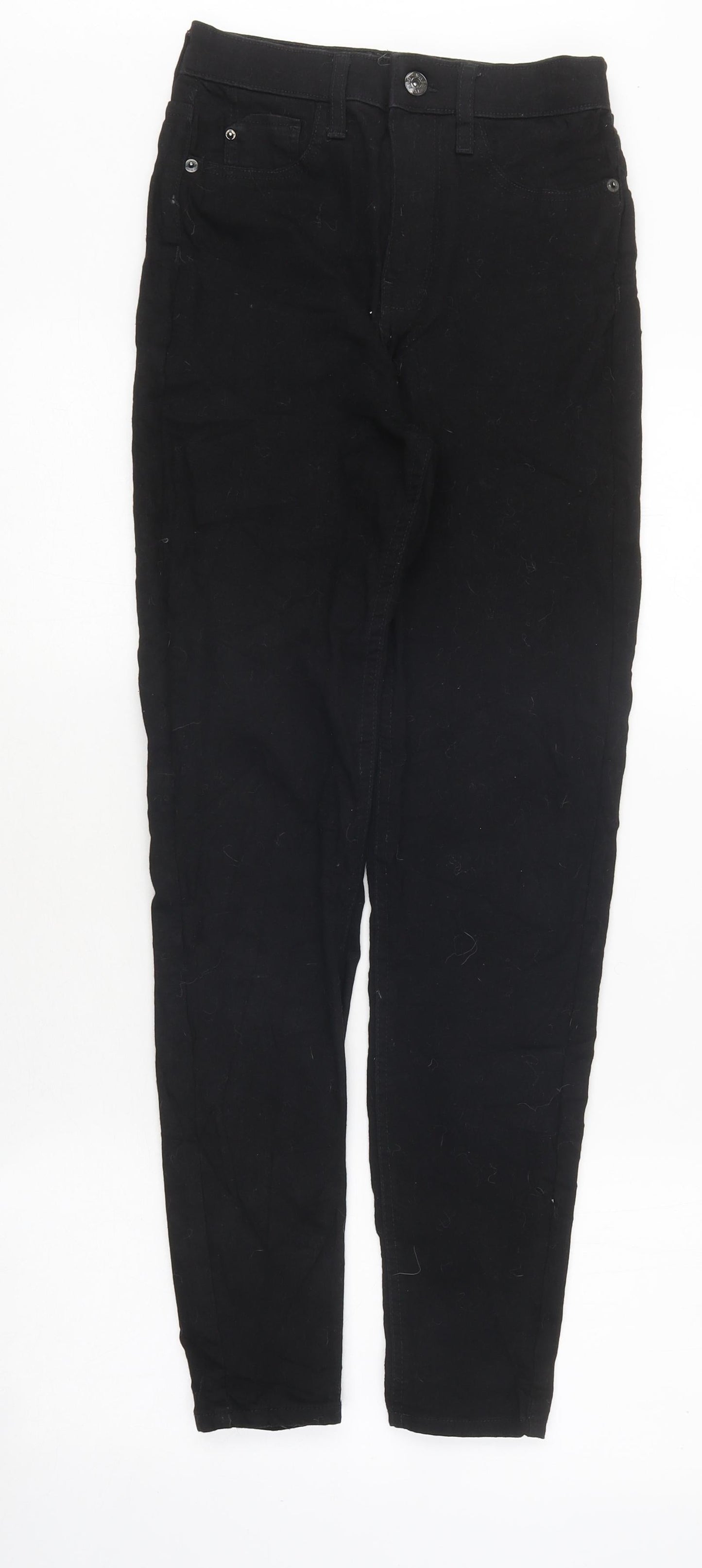 River Island Womens Black 100% Cotton Skinny Jeans Size 8 L38 in Regular Zip