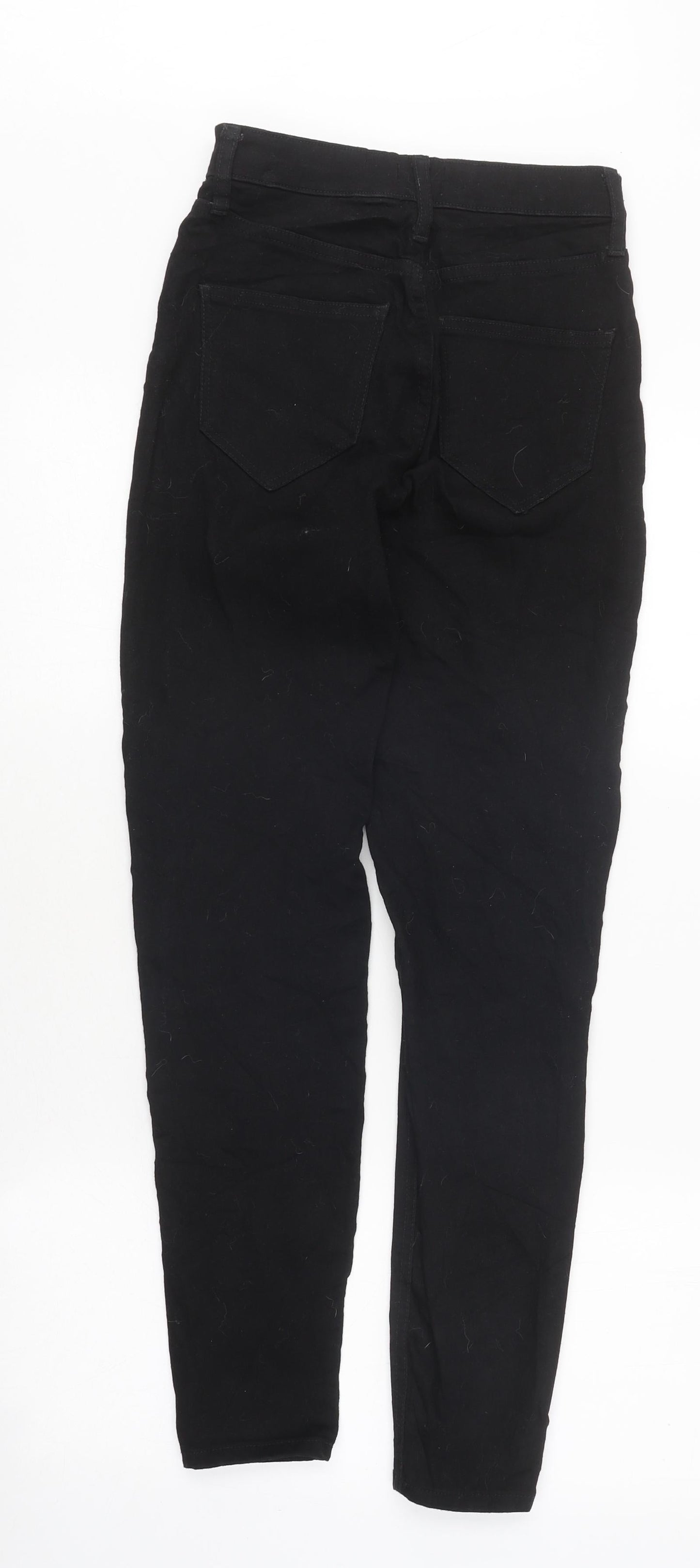 River Island Womens Black 100% Cotton Skinny Jeans Size 8 L38 in Regular Zip