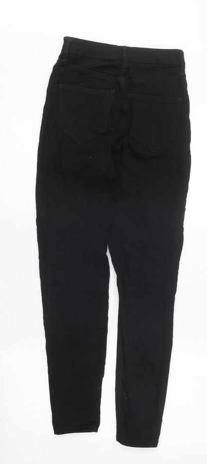 River Island Womens Black 100% Cotton Skinny Jeans Size 8 L38 in Regular Zip