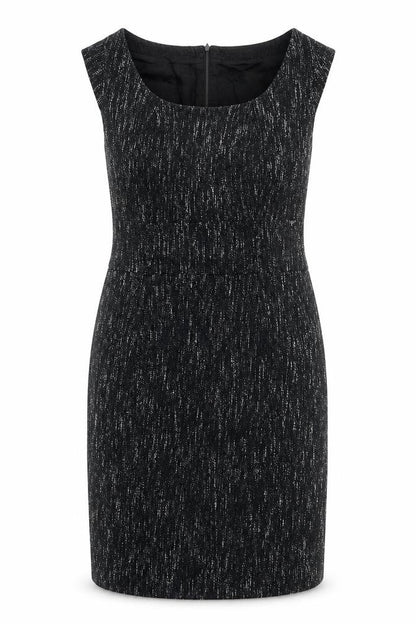 Principles Womens Black Herringbone Cotton A-Line Size 12 Scoop Neck Zip