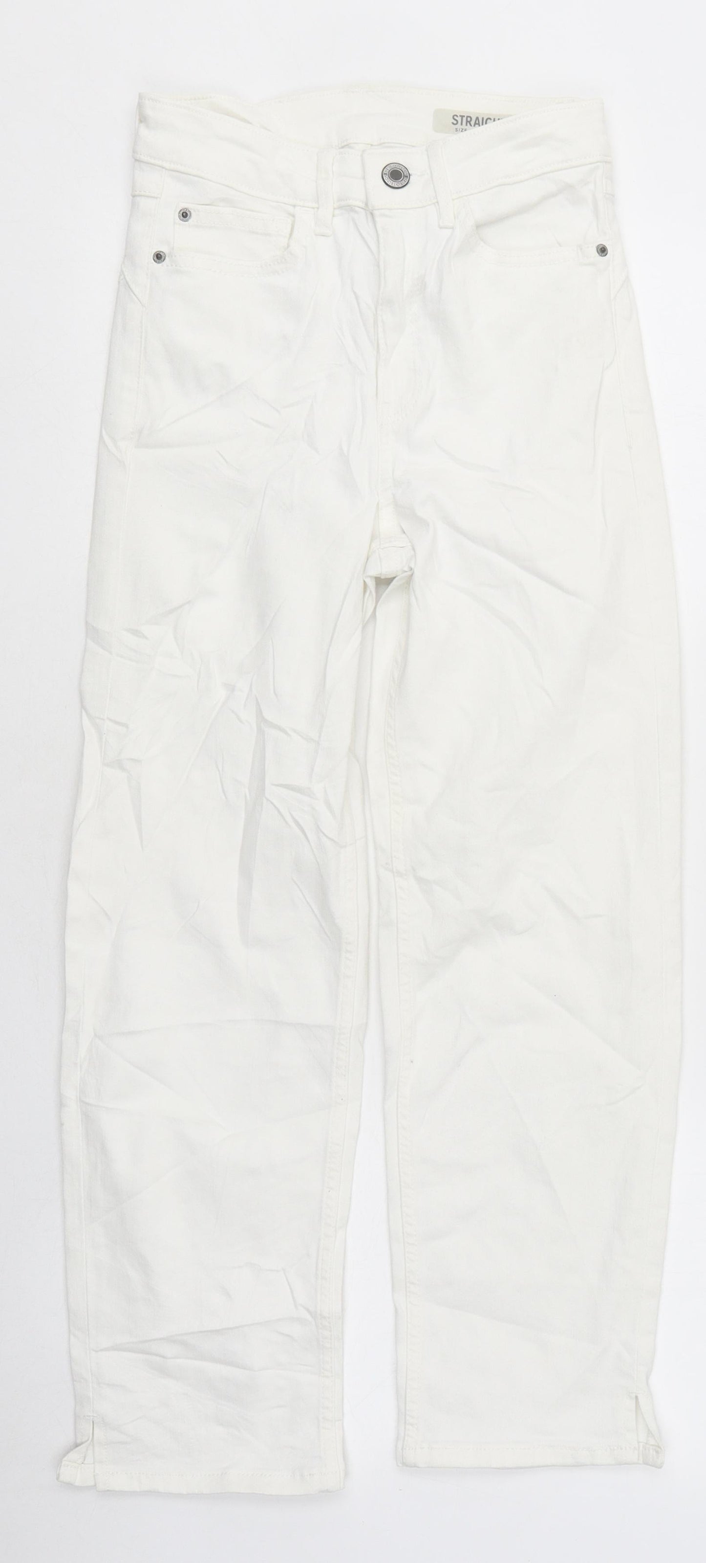 Womens UK Size 6 Marks and Spencer Regular Fit Skinny White Jeans