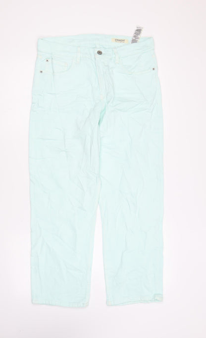 Womens UK Size 12 Marks and Spencer Regular Fit Straight Blue Jeans