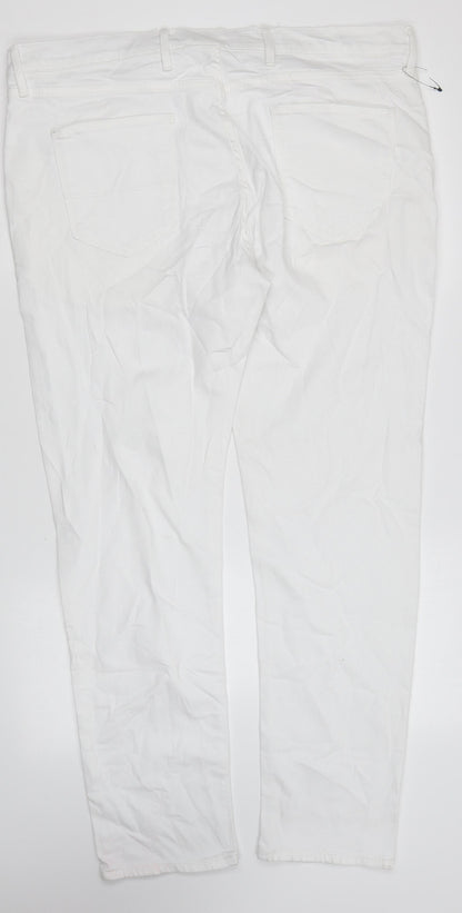 Womens UK Size 38 in Marks and Spencer Regular Fit Skinny White Jeans