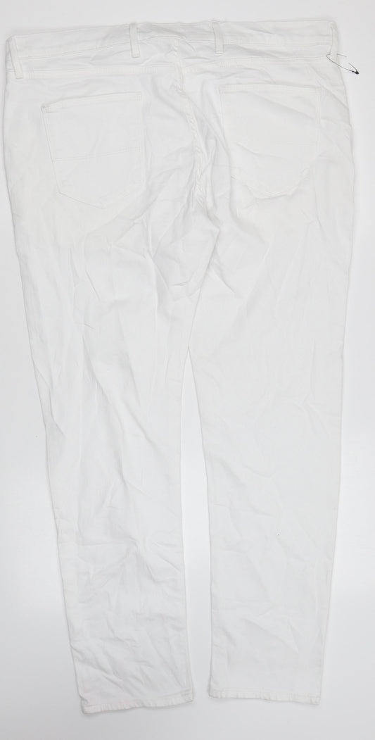 Womens UK Size 38 in Marks and Spencer Regular Fit Skinny White Jeans