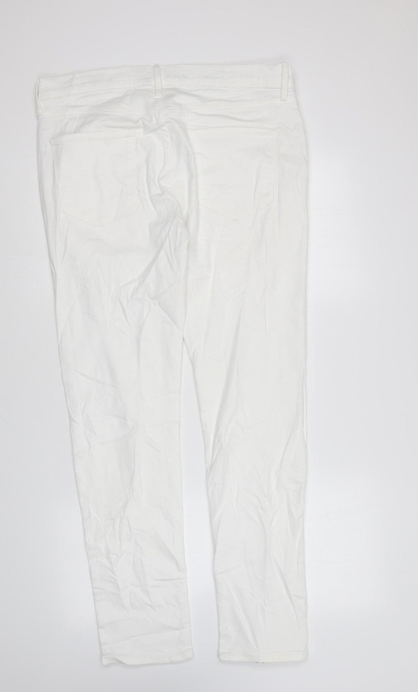 Womens UK Size 34 in Marks and Spencer Regular Fit Skinny White Jeans