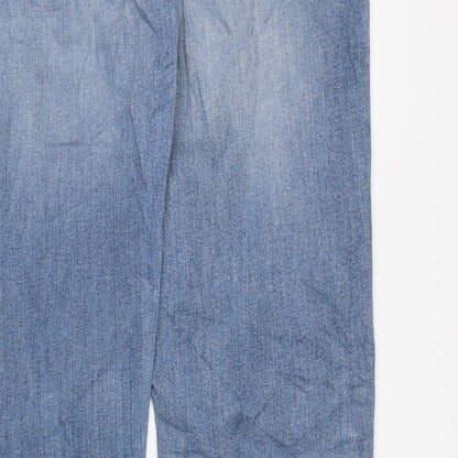 Marks and Spencer Womens Blue Cotton Skinny Jeans Size 30 in L33 in Regular Zip