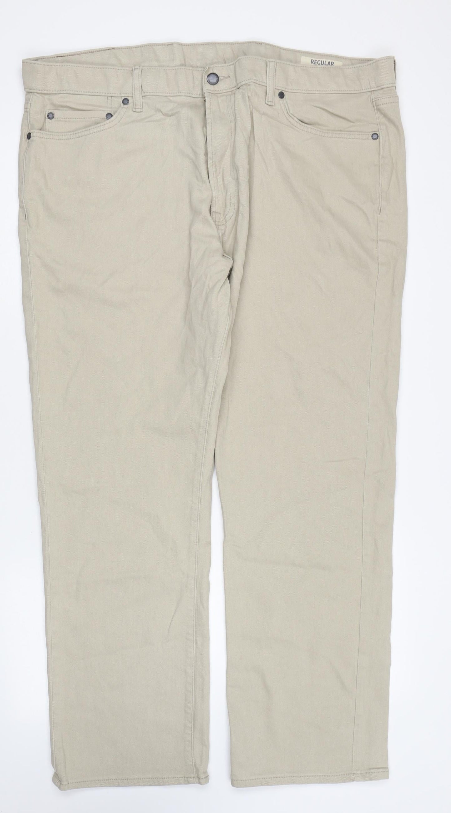 Womens UK Size 42 in Marks and Spencer Regular Fit Skinny Beige Jeans