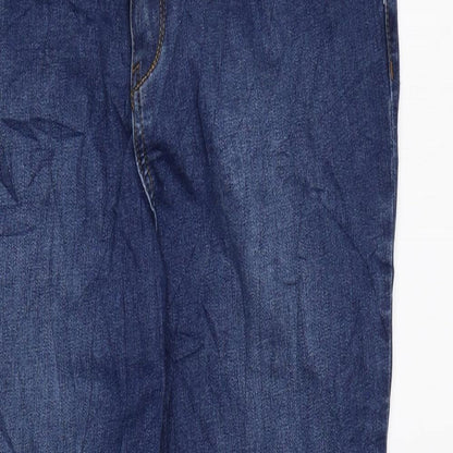 TU Womens Blue Cotton Skinny Jeans Size 12 L27 in Regular Zip