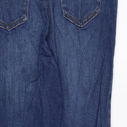 TU Womens Blue Cotton Skinny Jeans Size 12 L27 in Regular Zip