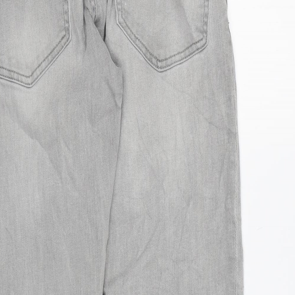 Topshop Womens Grey Cotton Skinny Jeans Size 28 in L27 in Regular Zip