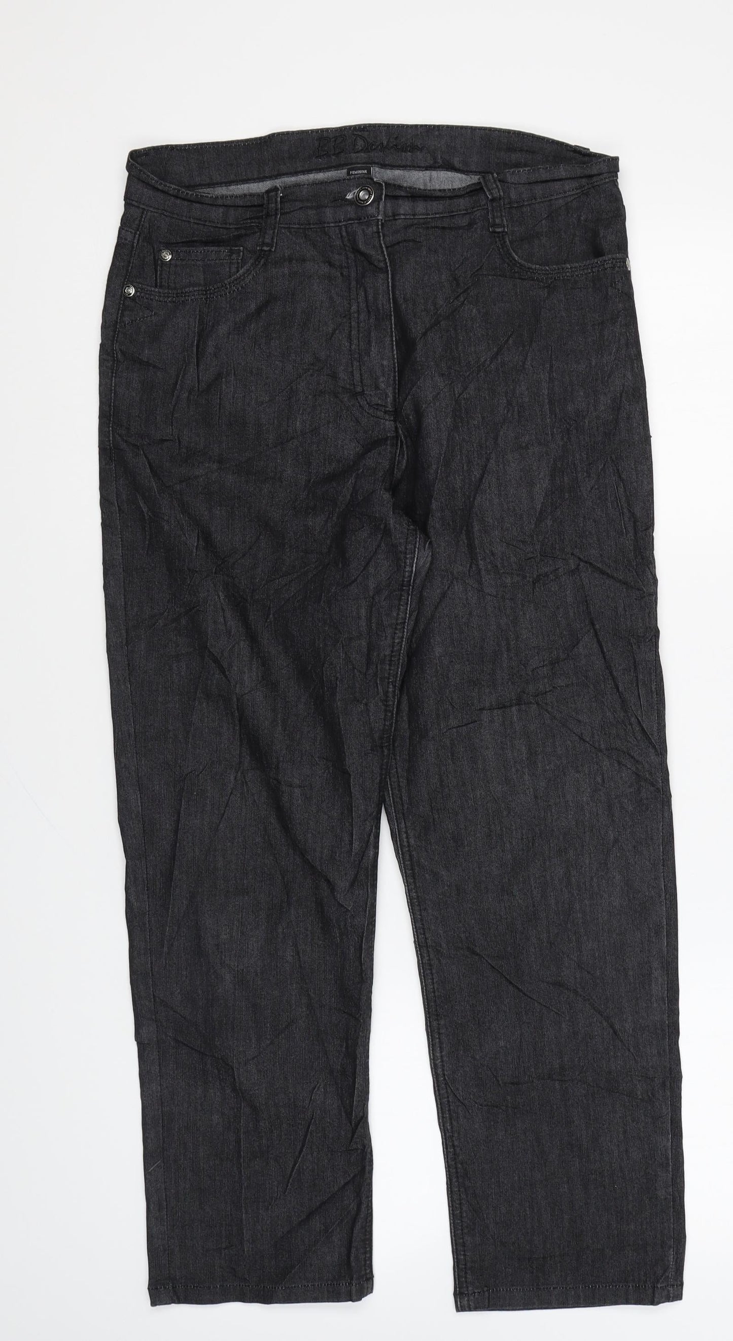 Betty Barclay Womens Black Cotton Skinny Jeans Size 31 in L26 in Regular Zip