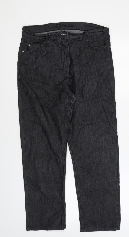 Betty Barclay Womens Black Cotton Skinny Jeans Size 31 in L26 in Regular Zip