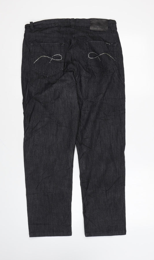 Betty Barclay Womens Black Cotton Skinny Jeans Size 31 in L26 in Regular Zip