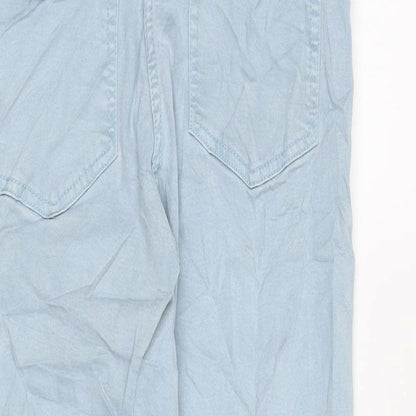 NEXT Womens Blue Cotton Skinny Jeans Size 8 L22 in Regular Zip