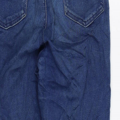 Topshop Womens Blue Cotton Skinny Jeans Size 28 in L22 in Regular Zip