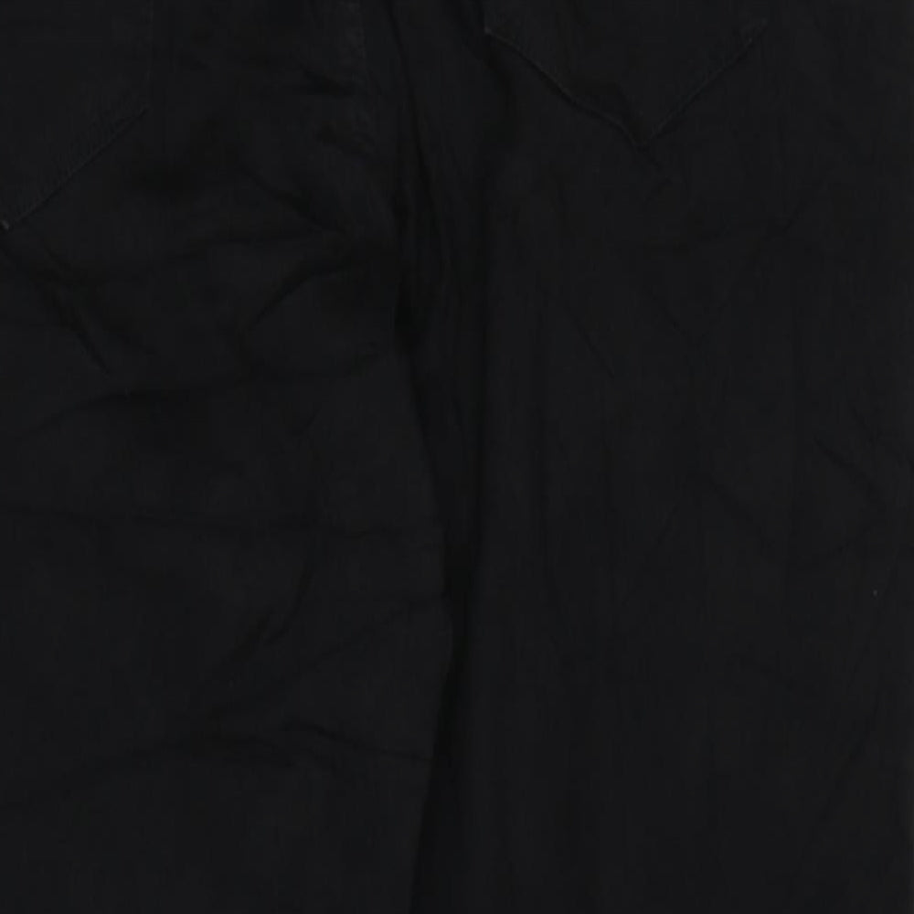Marks and Spencer Womens Black Cotton Skinny Jeans Size 22 L24 in Regular Zip