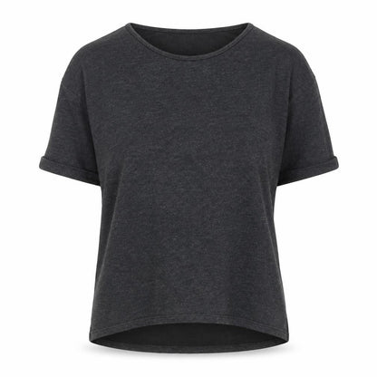 Red Haute Womens Grey Viscose Basic T-Shirt Size S Crew Neck