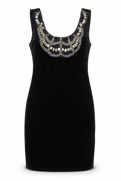 New Look Womens Black Polyester Bodycon Size 8 Scoop Neck Pullover