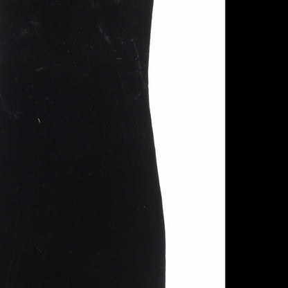 New Look Womens Black Polyester Bodycon Size 8 Scoop Neck Pullover