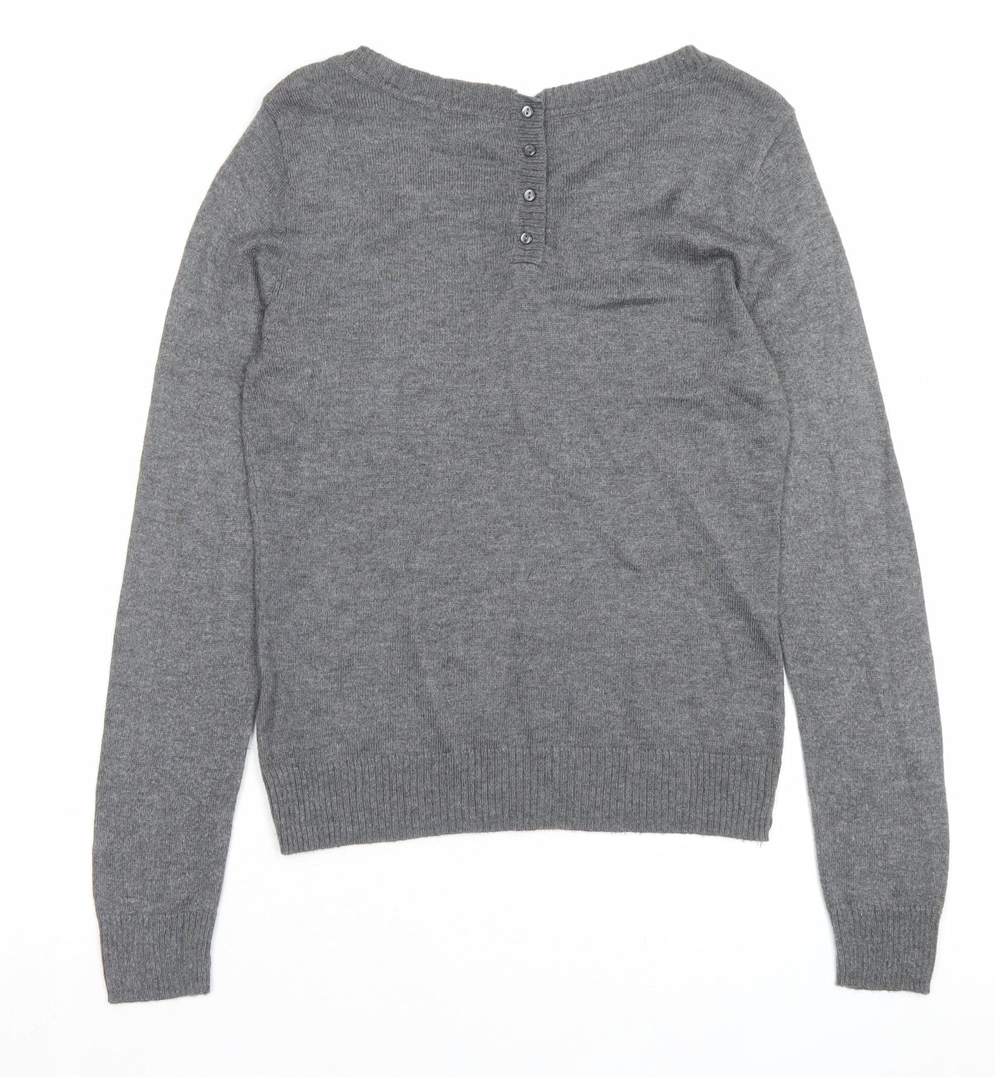 Womens UK Size XS H&M Grey Pullover Jumper