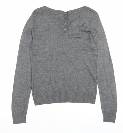 Womens UK Size XS H&M Grey Pullover Jumper