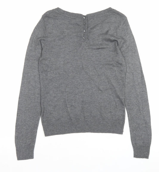 Womens UK Size XS H&M Grey Pullover Jumper