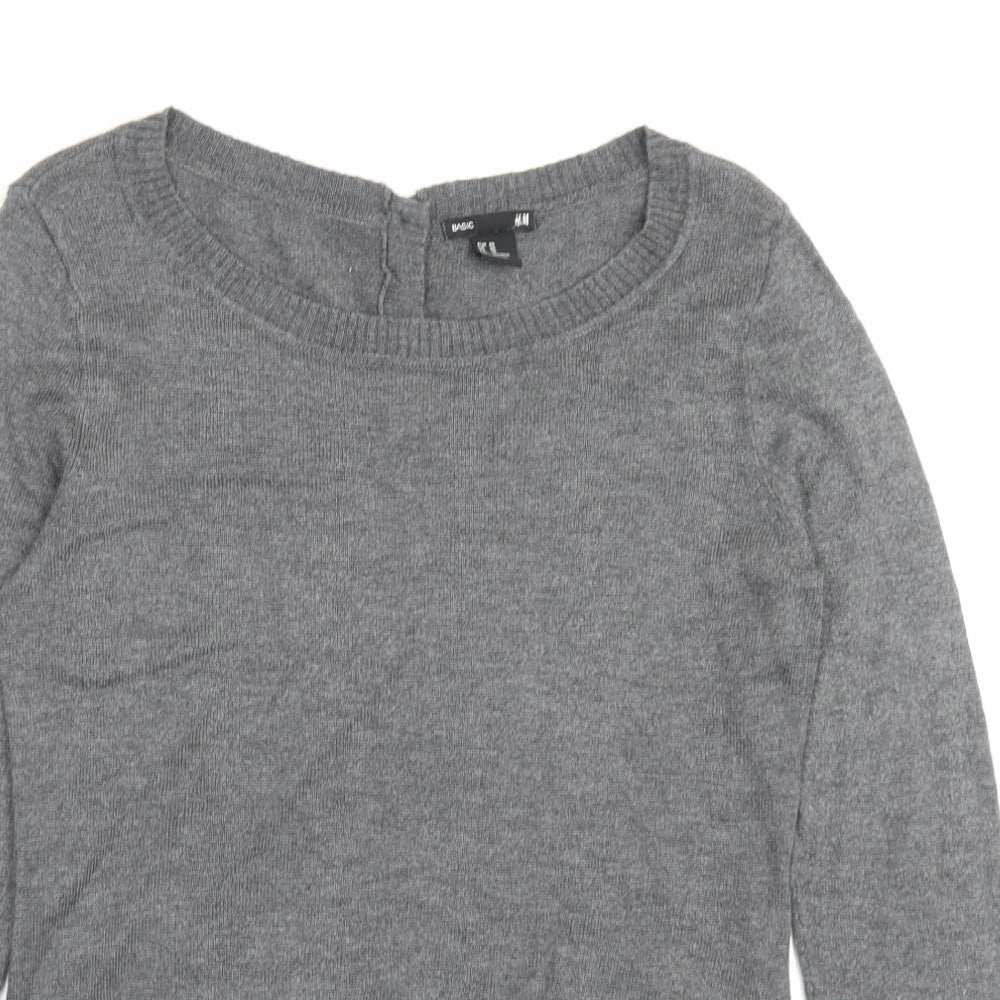 Womens UK Size XS H&M Grey Pullover Jumper