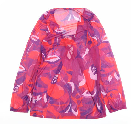 Atmosphere Womens Multicoloured Geometric Polyester Tunic Blouse Size 12 V-Neck