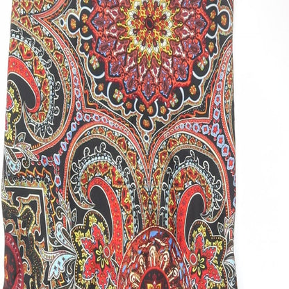 SheIn Womens Multicoloured Paisley Polyester A-Line Size S Square Neck Tie