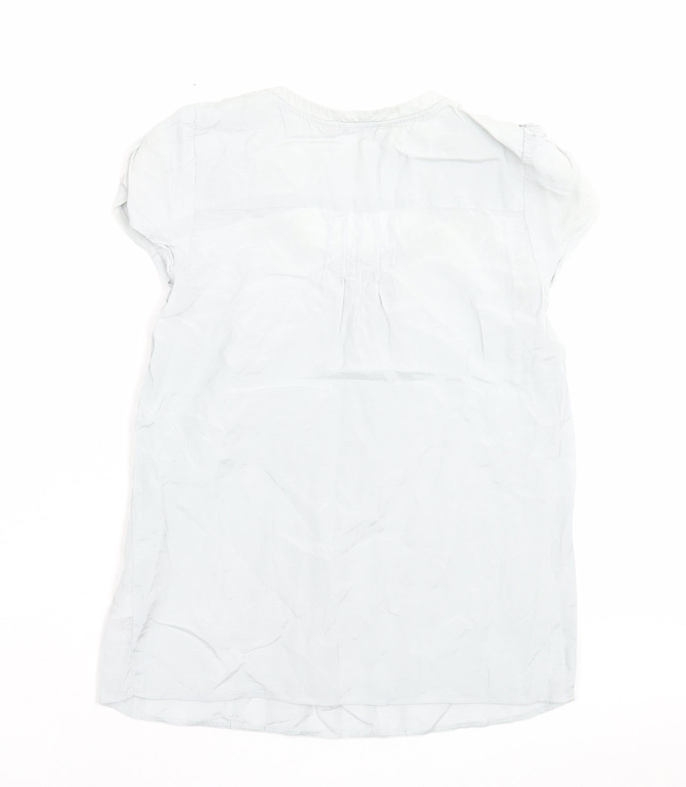 F&F Womens Blue Polyester Basic T-Shirt Size 6 Scoop Neck