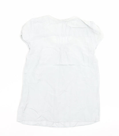 F&F Womens Blue Polyester Basic T-Shirt Size 6 Scoop Neck