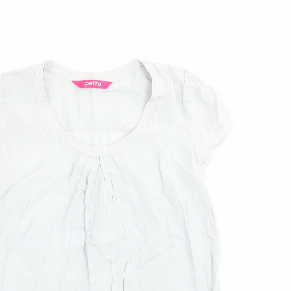 F&F Womens Blue Polyester Basic T-Shirt Size 6 Scoop Neck