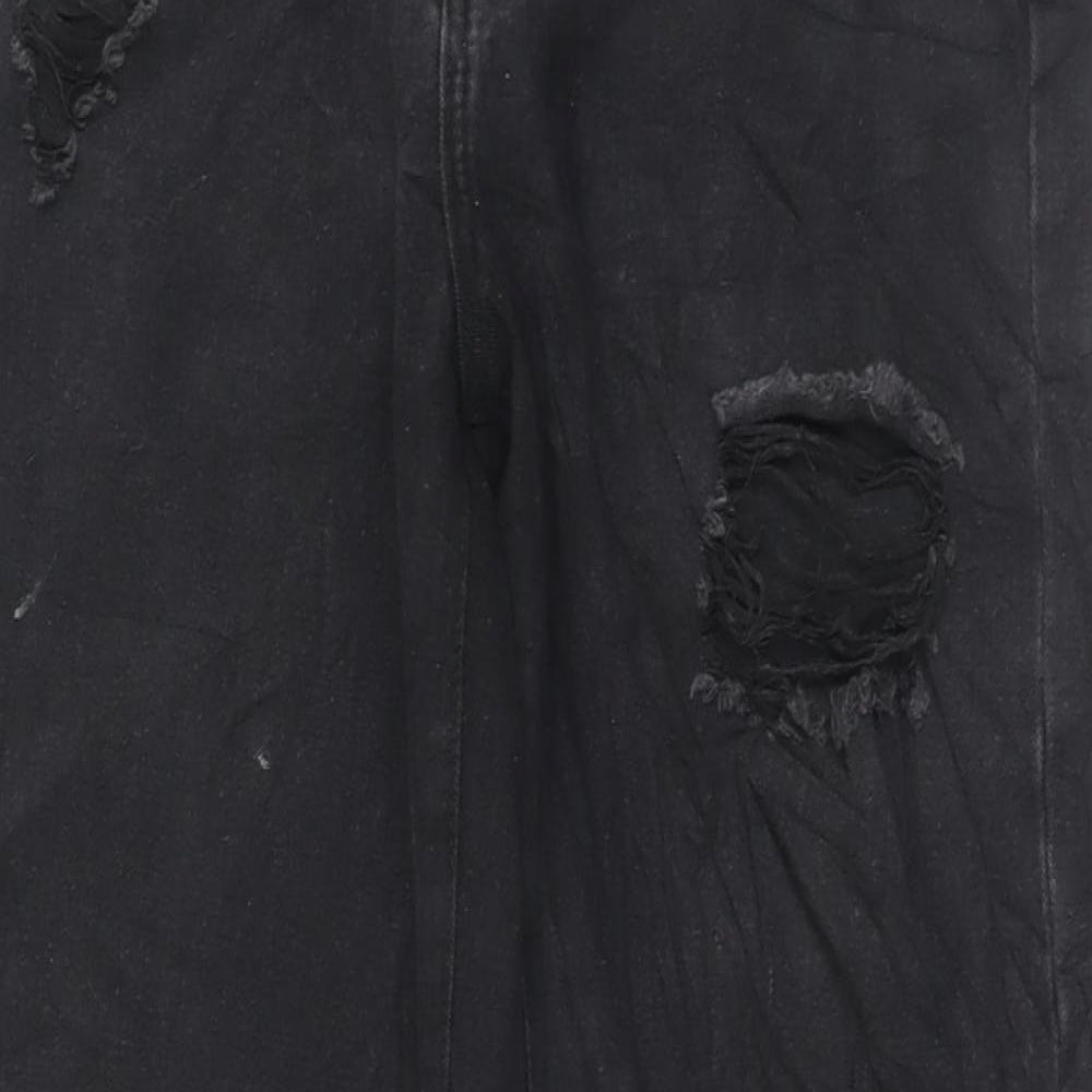 SheIn Womens Black Polyester Mom Jeans Size M L29 in Regular Button