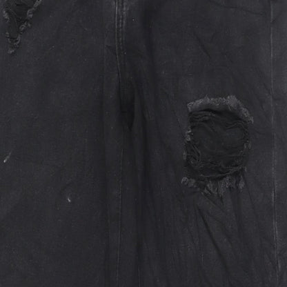 SheIn Womens Black Polyester Mom Jeans Size M L29 in Regular Button