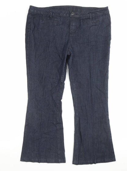 Womens UK Size 18 Dorothy Perkins Regular Fit  Blue Trousers