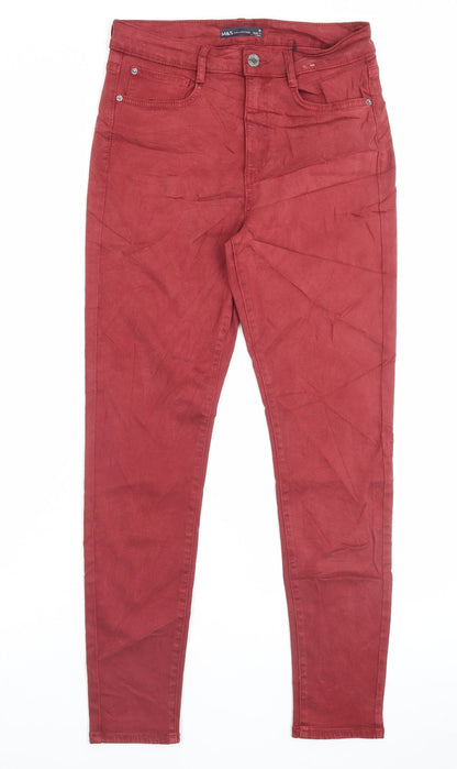 Womens UK Size 10 Marks and Spencer Regular Fit Skinny Red Jeans