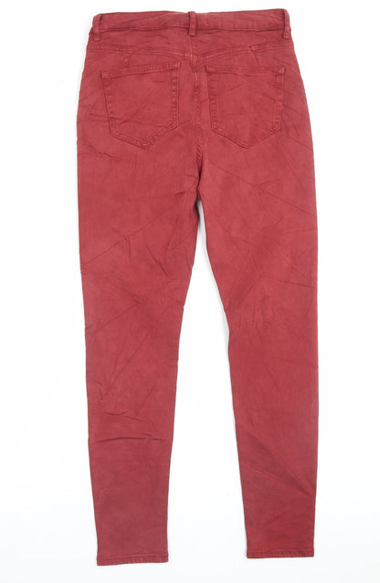 Womens UK Size 10 Marks and Spencer Regular Fit Skinny Red Jeans
