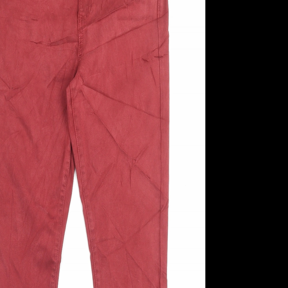 Womens UK Size 10 Marks and Spencer Regular Fit Skinny Red Jeans