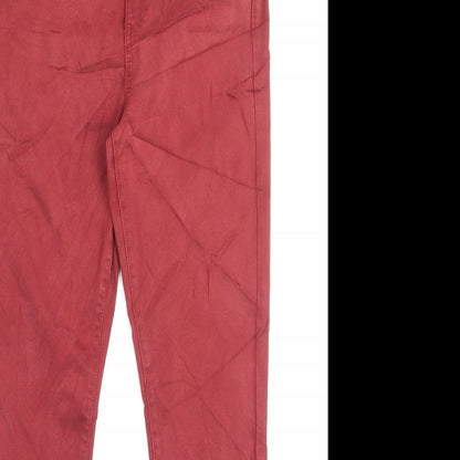 Womens UK Size 10 Marks and Spencer Regular Fit Skinny Red Jeans