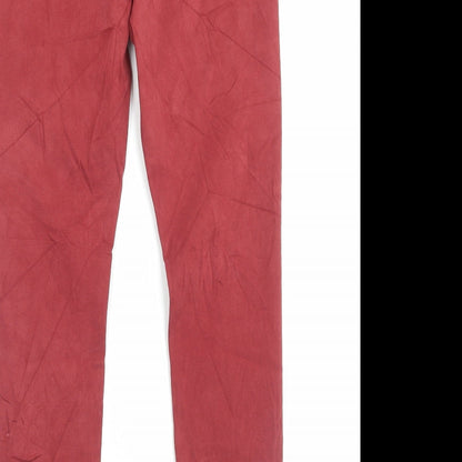 Womens UK Size 10 Marks and Spencer Regular Fit Skinny Red Jeans