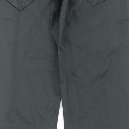 Marks and Spencer Mens Green Cotton Straight Jeans Size 28 in L29 in Slim Button